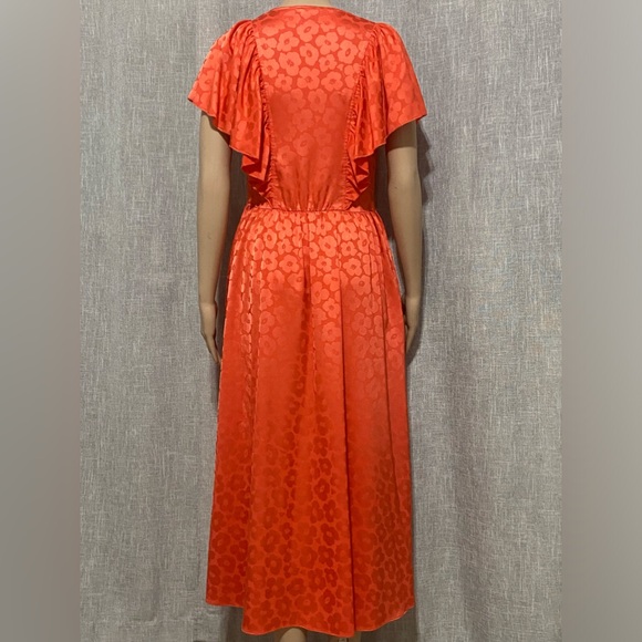 Kate Spade Rambutan Poppy Field Jacquard Dress-Size:4-in bright orange - Picture 10 of 14